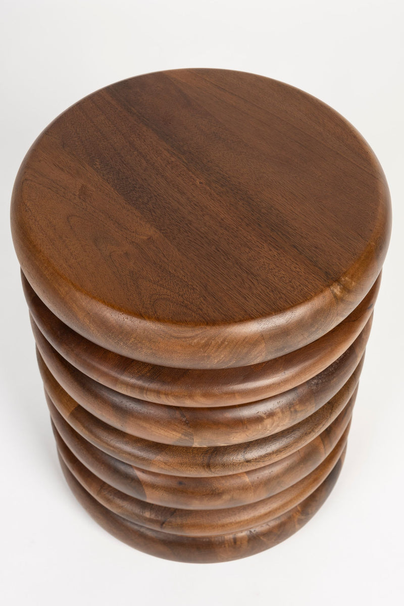 Hocker Disc Zuiver aus Mangoholz für Wohn- und Schlafzimmer