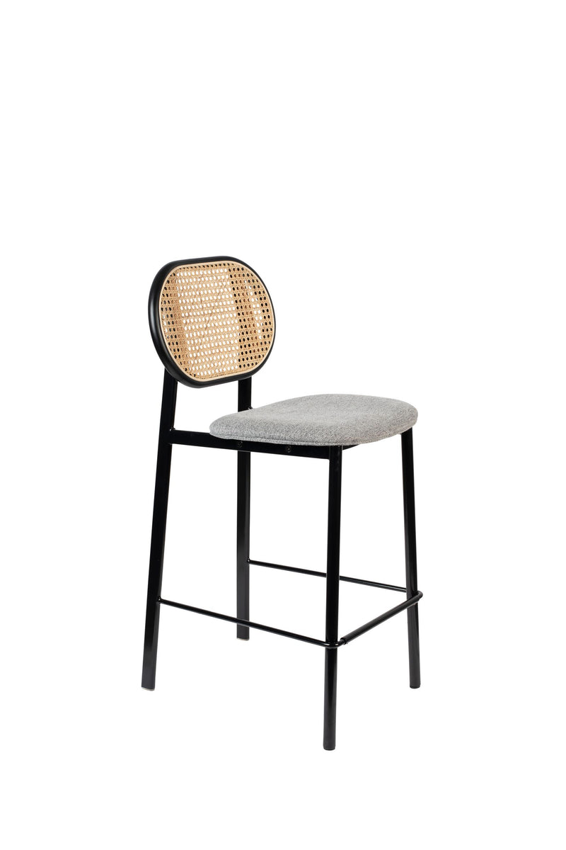 Barhocker Spike Natural/Grey mit Buchenholzgestell von Zuiver