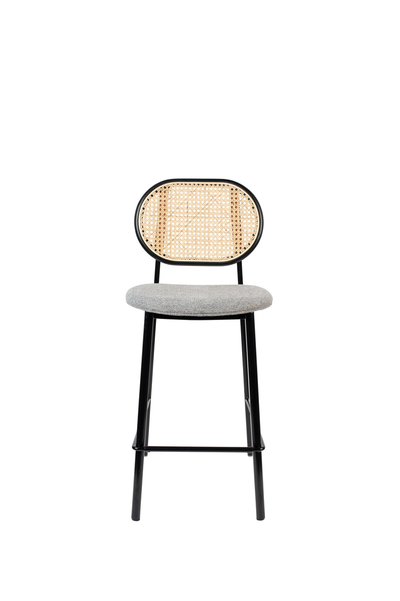 Barhocker Spike Natural/Grey mit Buchenholzgestell von Zuiver