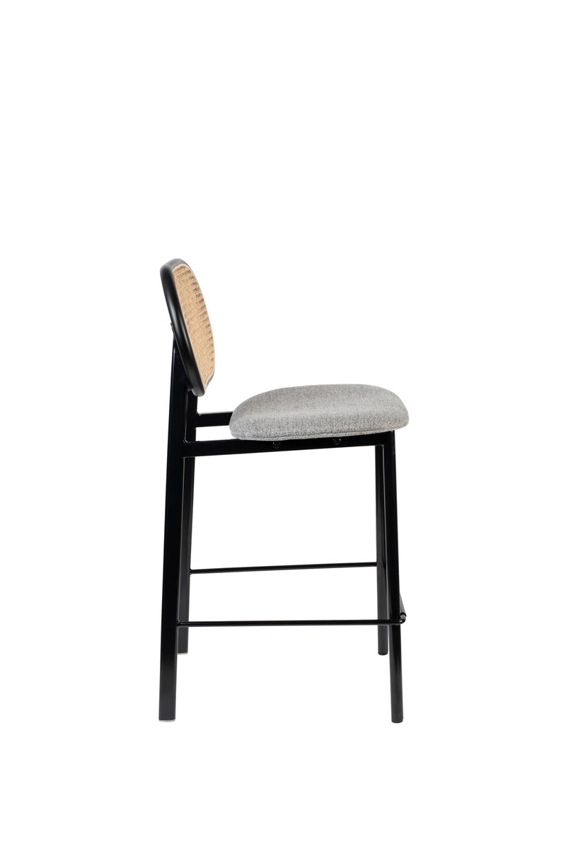 Barhocker Spike Natural/Grey mit Buchenholzgestell von Zuiver