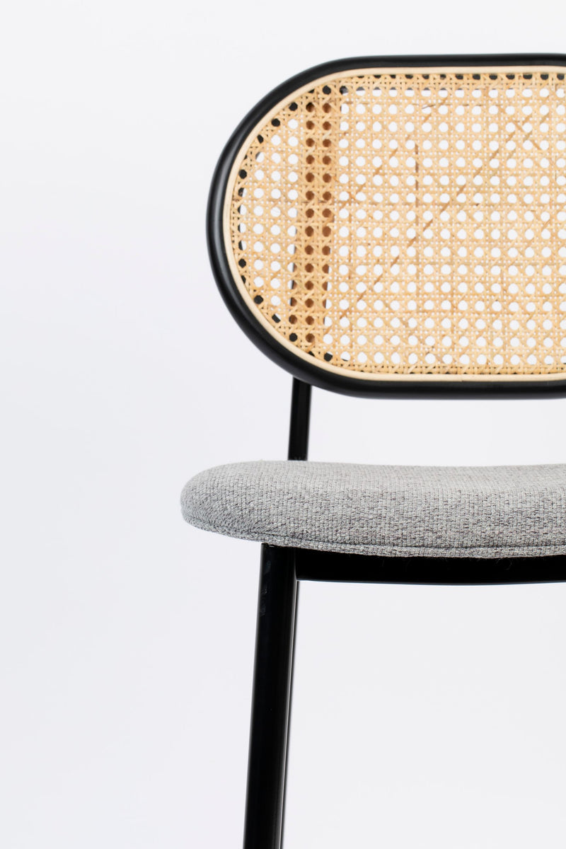 Barhocker Spike Natural/Grey mit Buchenholzgestell von Zuiver