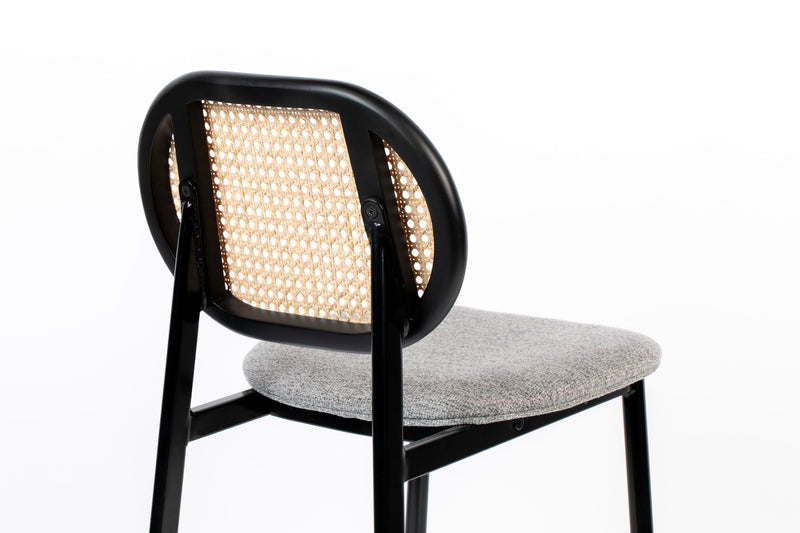 Barhocker Spike Natural/Grey mit Buchenholzgestell von Zuiver