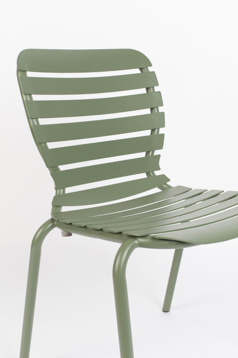 Gartenstuhl Vondel im 2er-Set, Grün aus Aluminium von Zuiver
