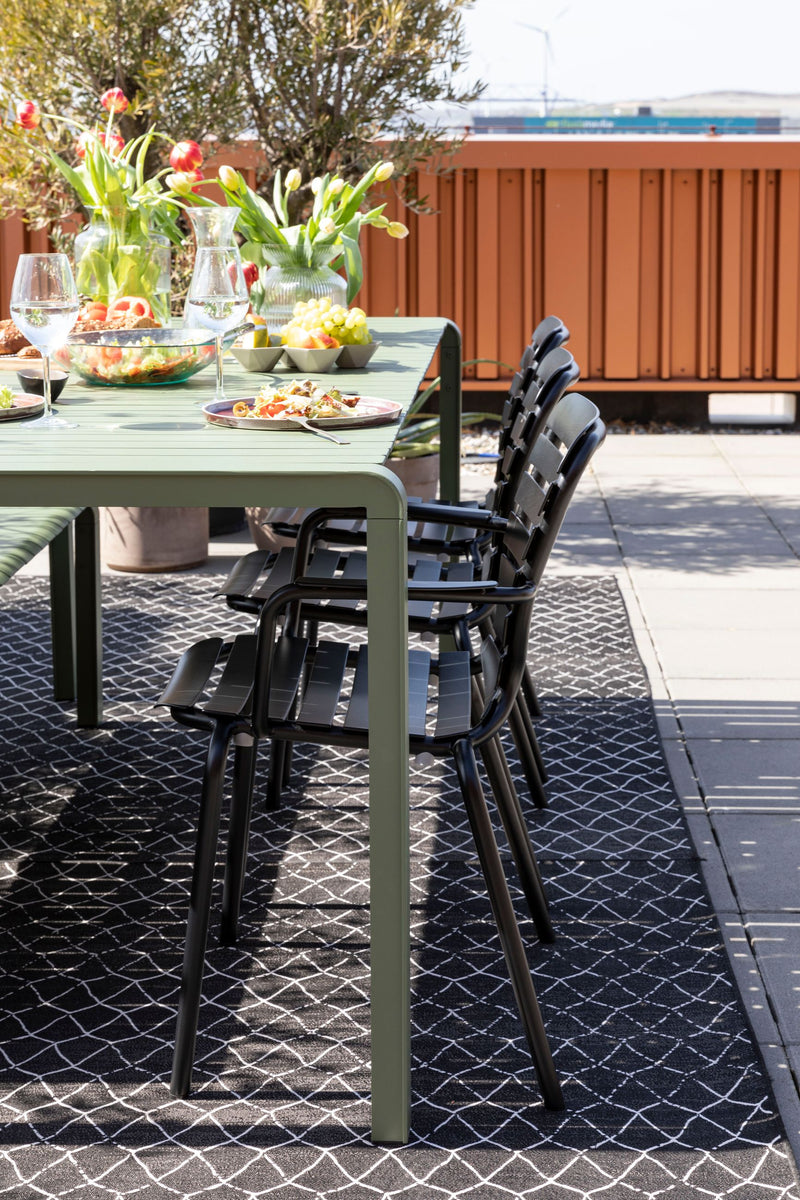 Gartenstuhl Vondel 2er-Set, Schwarz aus Aluminium von Zuiver