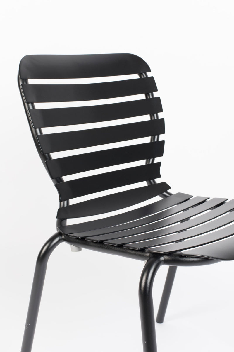 Gartenstuhl Vondel 2er-Set, Schwarz aus Aluminium von Zuiver