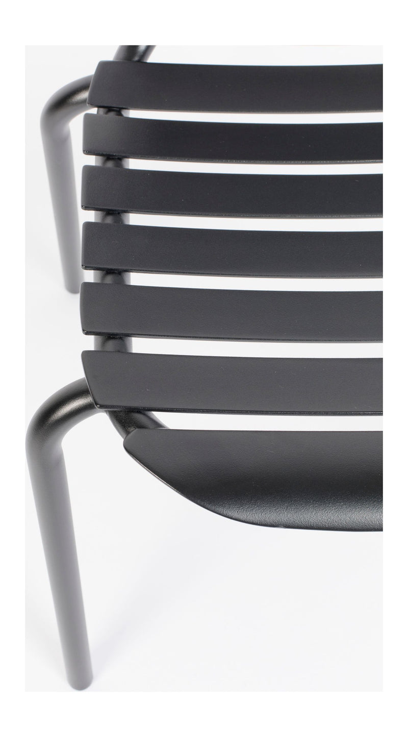 Gartenstuhl Vondel 2er-Set, Schwarz aus Aluminium von Zuiver