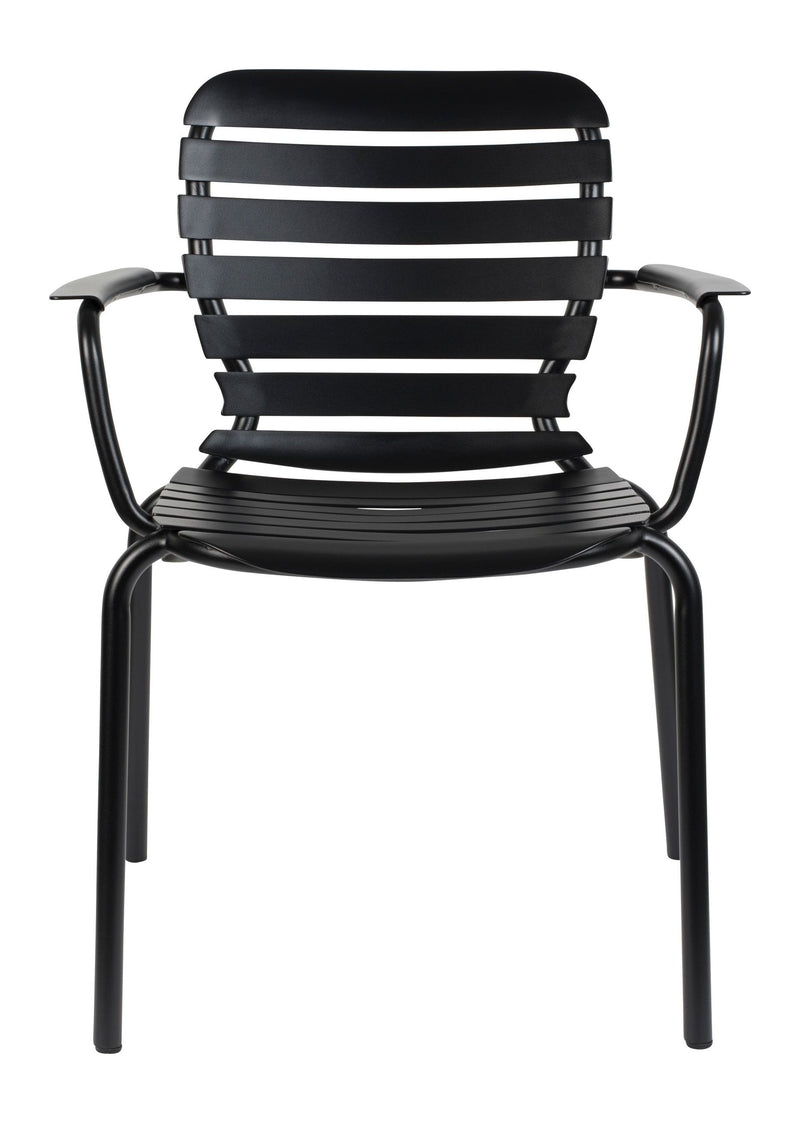 Gartensessel Vondel im 2er-Set, Schwarz aus Aluminium von Zuiver
