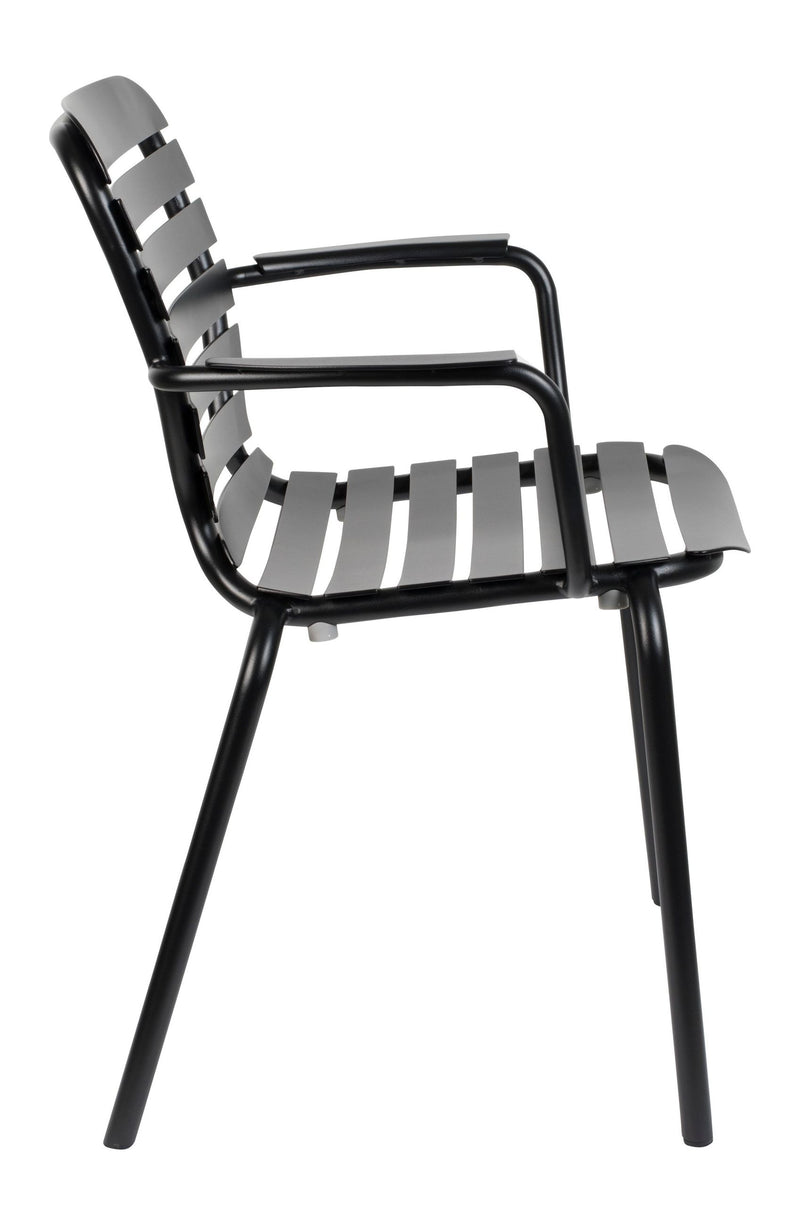 Gartensessel Vondel im 2er-Set, Schwarz aus Aluminium von Zuiver