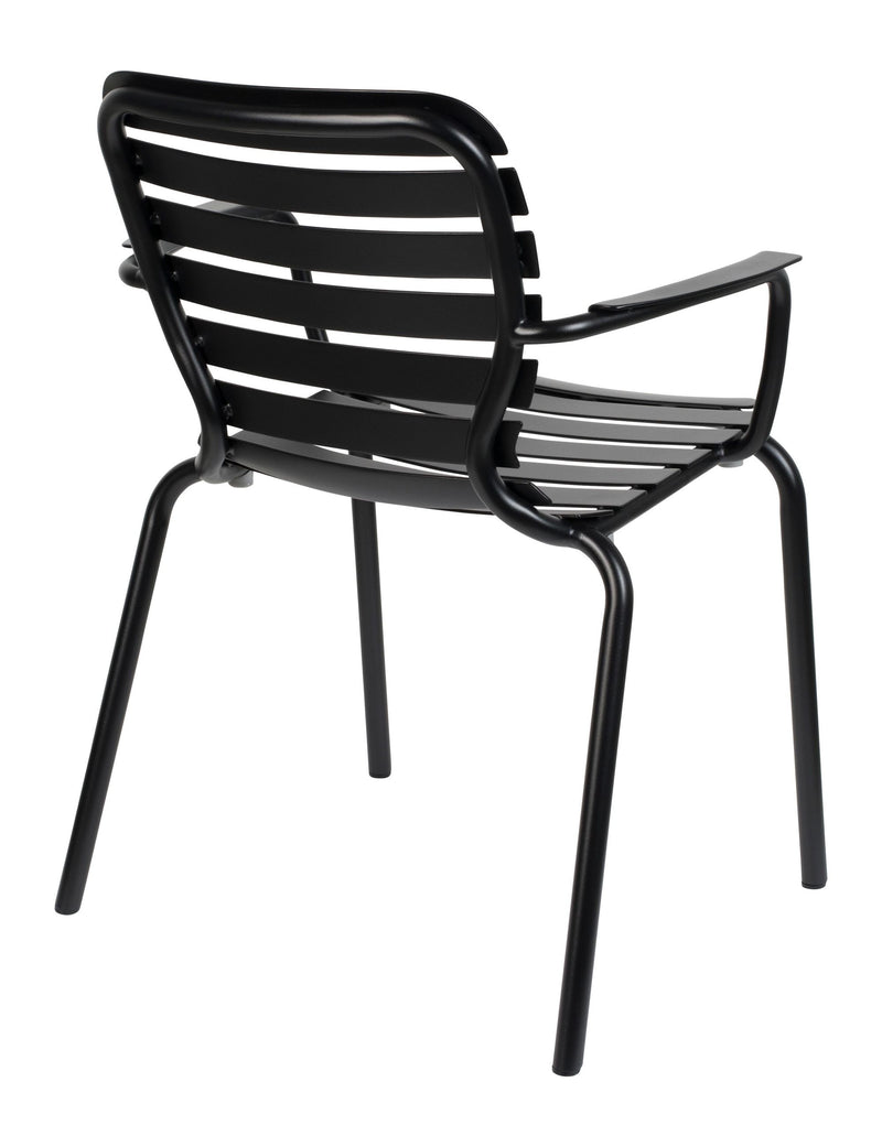 Gartensessel Vondel im 2er-Set, Schwarz aus Aluminium von Zuiver
