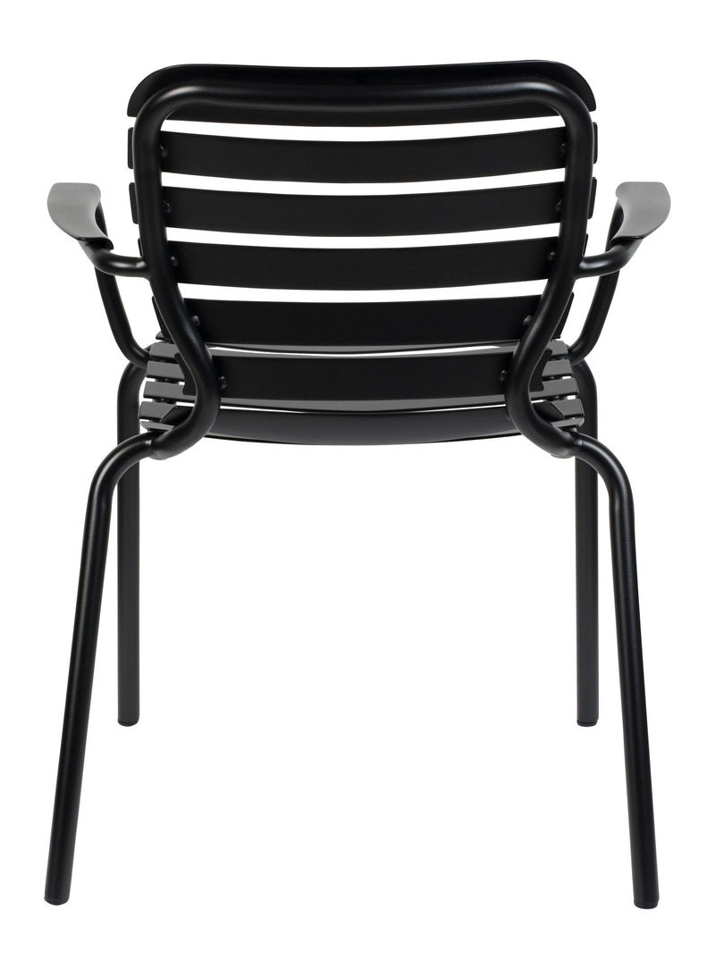 Gartensessel Vondel im 2er-Set, Schwarz aus Aluminium von Zuiver
