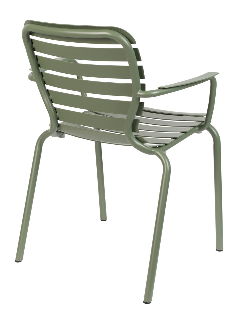 Gartensessel Vondel im 2er-Set, Grün aus Aluminium von Zuiver