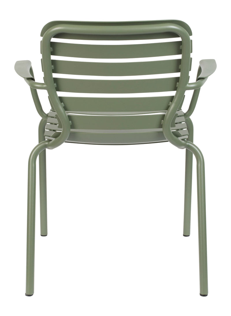 Gartensessel Vondel im 2er-Set, Grün aus Aluminium von Zuiver