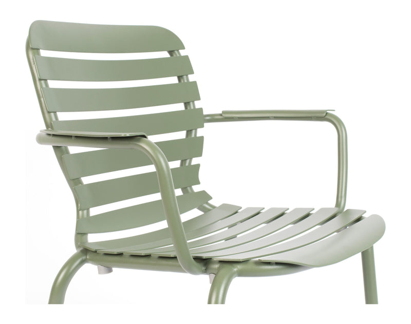 Gartensessel Vondel im 2er-Set, Grün aus Aluminium von Zuiver