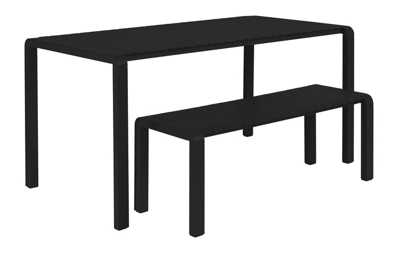 Gartenbank Vondel Zuiver Aluminium Schwarz für Terrasse und Garten