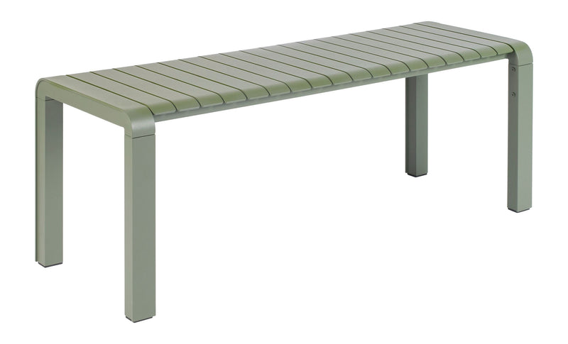 Gartenbank Vondel 129,5 cm, Grün mit Aluminiumgestell von Zuiver