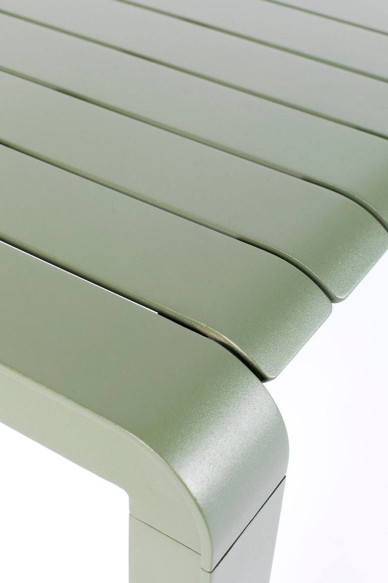 Gartenbank Vondel 129,5 cm, Grün mit Aluminiumgestell von Zuiver