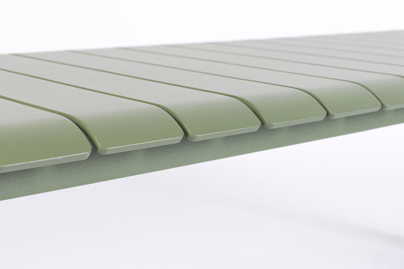 Gartenbank Vondel aus Aluminium in Grün, wetterfest von Zuiver