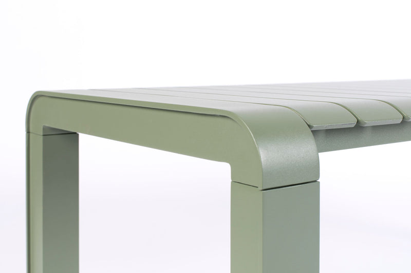 Gartenbank Vondel aus Aluminium in Grün, wetterfest von Zuiver