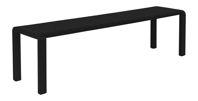 Gartenbank Vondel 175 cm, Aluminium in Schwarz von Zuiver, wetterfest