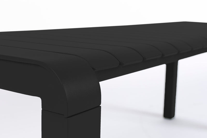 Gartenbank Vondel 175 cm, Aluminium in Schwarz von Zuiver, wetterfest