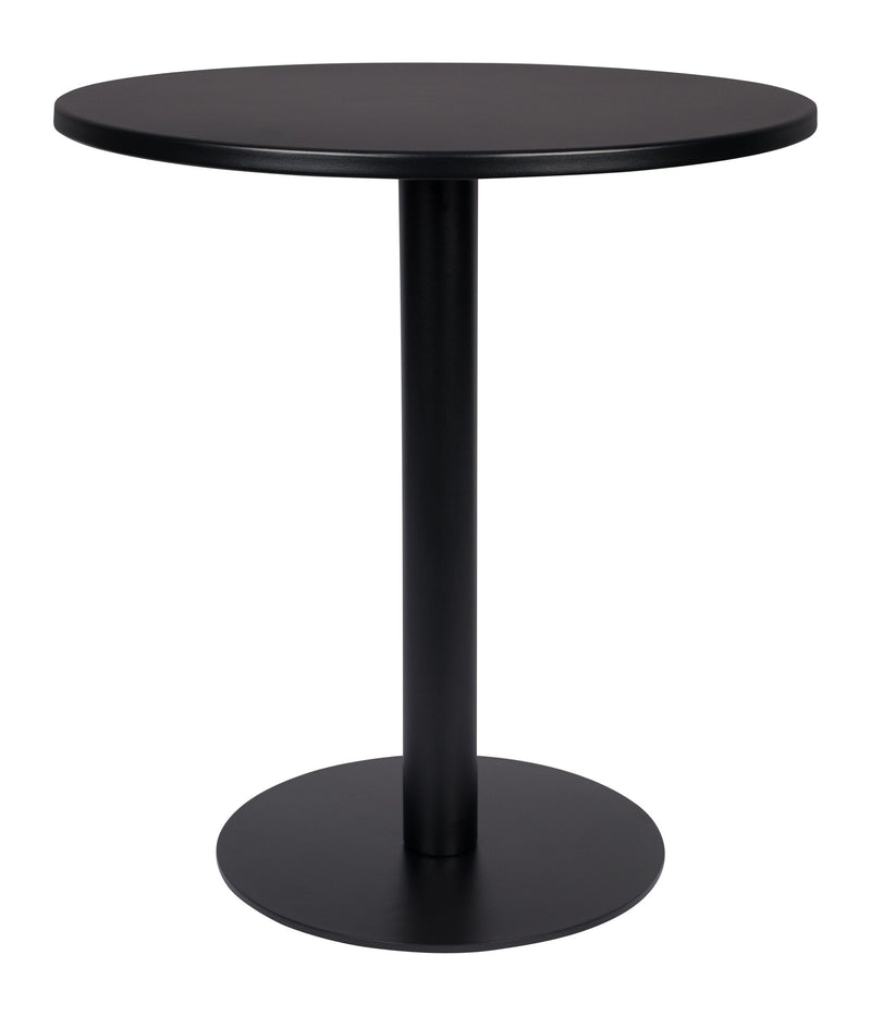 Bistrotisch Metsu, rund, aus Stahl in Schwarz, ideal fürs Wohnzimmer