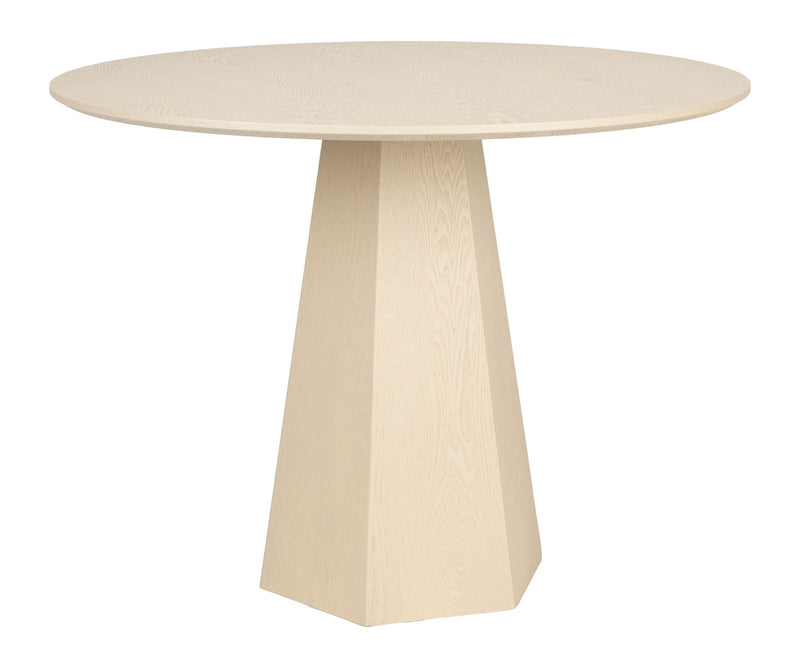 Esstisch Pilar Rund aus Eschenfurnier in Beige, Ø100 cm, Zuiver