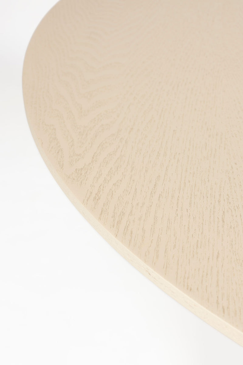 Esstisch Pilar Rund aus Eschenfurnier in Beige, Ø100 cm, Zuiver