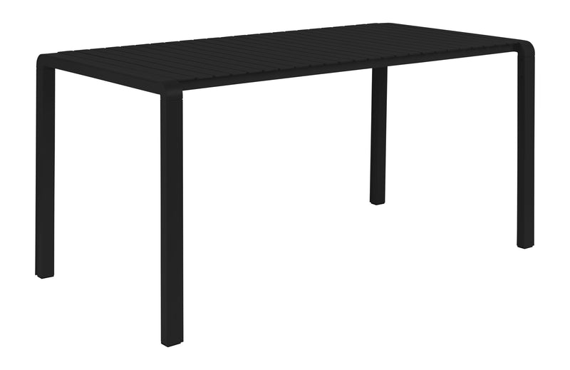 Gartentisch Vondel aus Aluminium in Schwarz, 168,5x87 cm von Zuiver