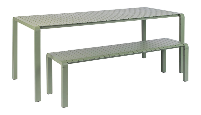 Gartentisch Vondel 214x97 cm, Grün aus Aluminium von Zuiver