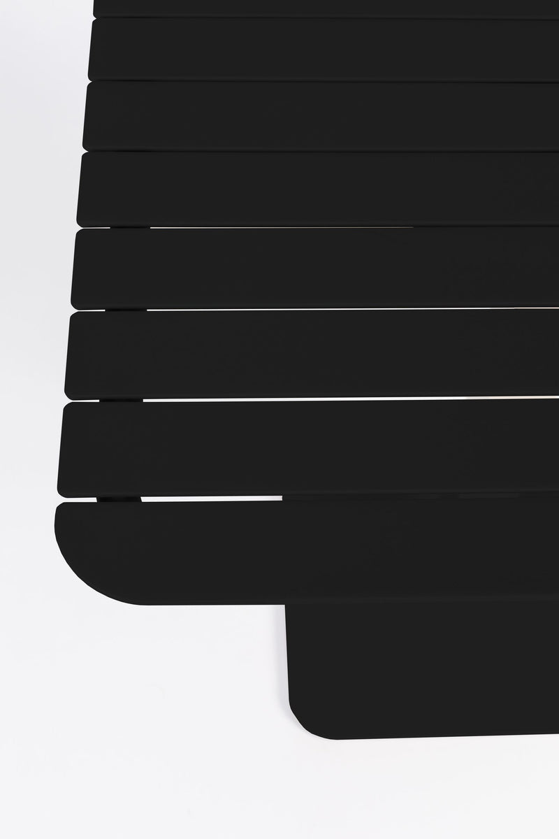 Bistrotisch Vondel 71x71 cm, Schwarz aus Aluminium für Balkon