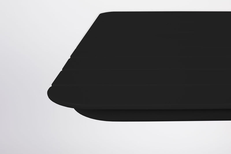Bistrotisch Vondel 71x71 cm, Schwarz aus Aluminium für Balkon