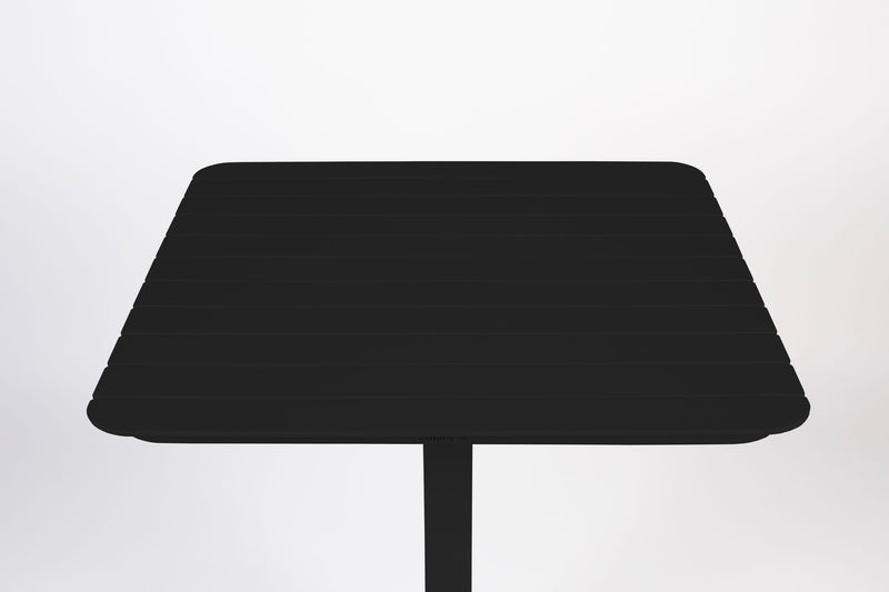 Bistrotisch Vondel 71x71 cm, Schwarz aus Aluminium für Balkon