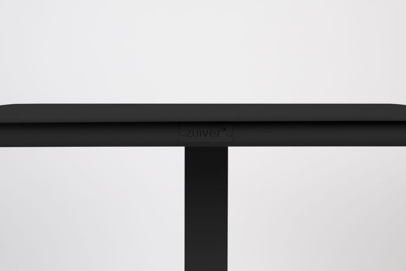 Bistrotisch Vondel 71x71 cm, Schwarz aus Aluminium für Balkon