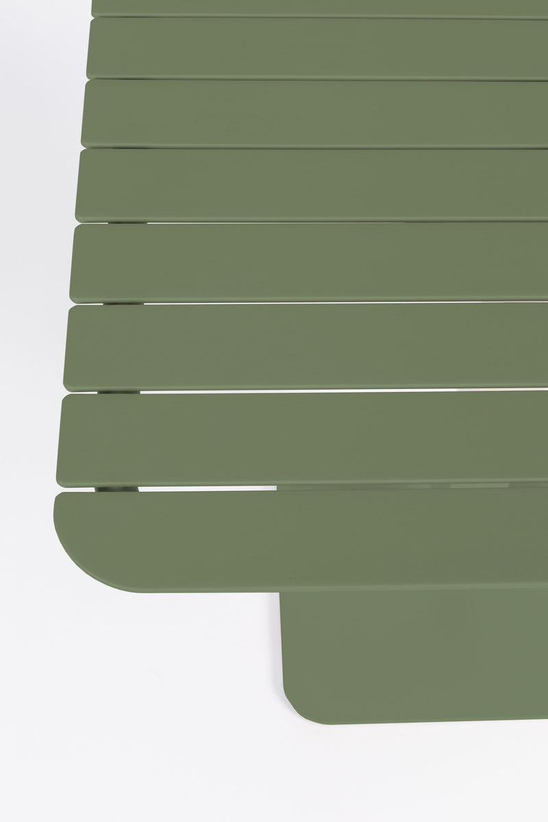 Bistrotisch Vondel 71x71 cm Grün, Gartentisch aus Aluminium für Balkon