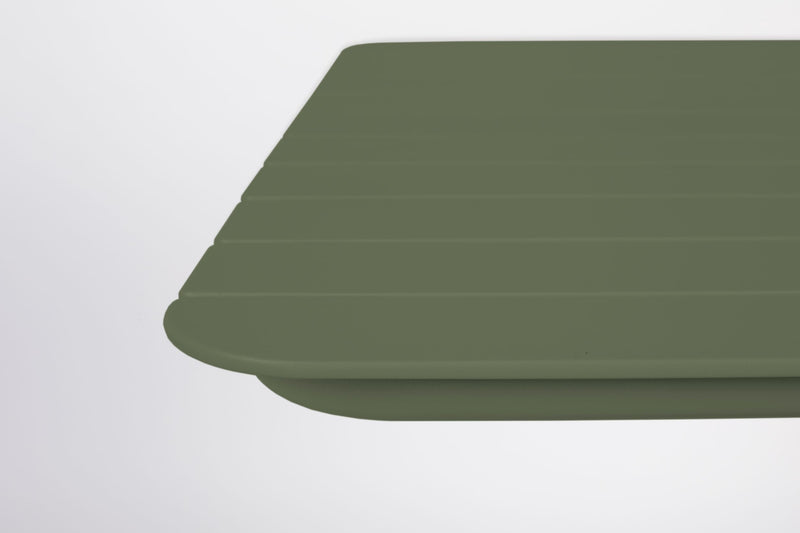 Bistrotisch Vondel 71x71 cm Grün, Gartentisch aus Aluminium für Balkon
