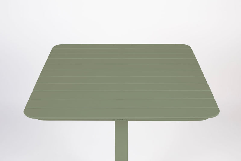 Bistrotisch Vondel 71x71 cm Grün, Gartentisch aus Aluminium für Balkon