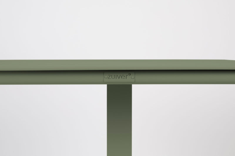 Bistrotisch Vondel 71x71 cm Grün, Gartentisch aus Aluminium für Balkon