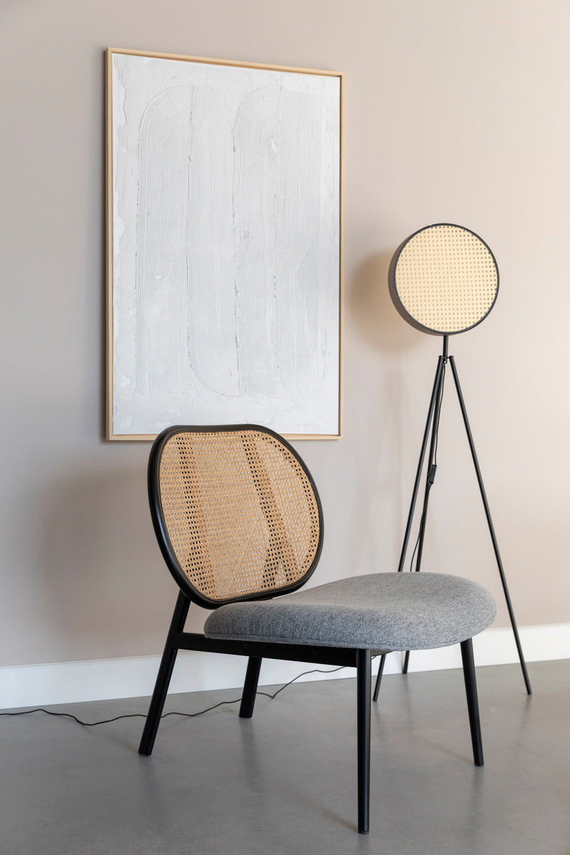 Loungesessel Spike Natural/Grey mit Stahlgestell von Zuiver