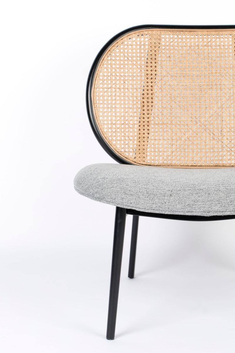 Loungesessel Spike Natural/Grey mit Stahlgestell von Zuiver