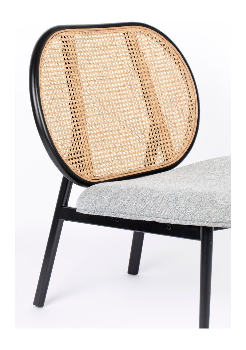 Loungesessel Spike Natural/Grey mit Stahlgestell von Zuiver