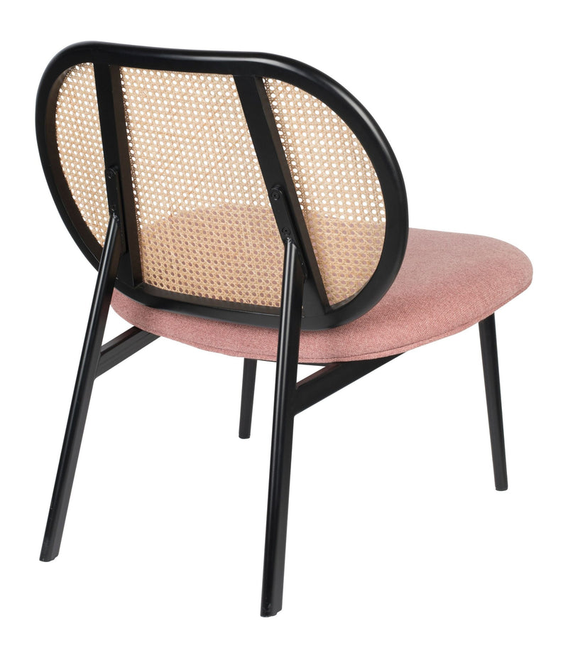 Loungesessel Spike Natural/Pink von Zuiver mit Stahlgestell