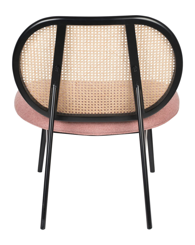 Loungesessel Spike Natural/Pink von Zuiver mit Stahlgestell