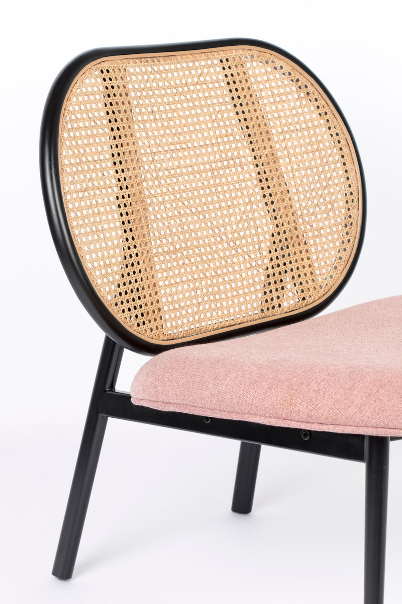 Loungesessel Spike Natural/Pink von Zuiver mit Stahlgestell