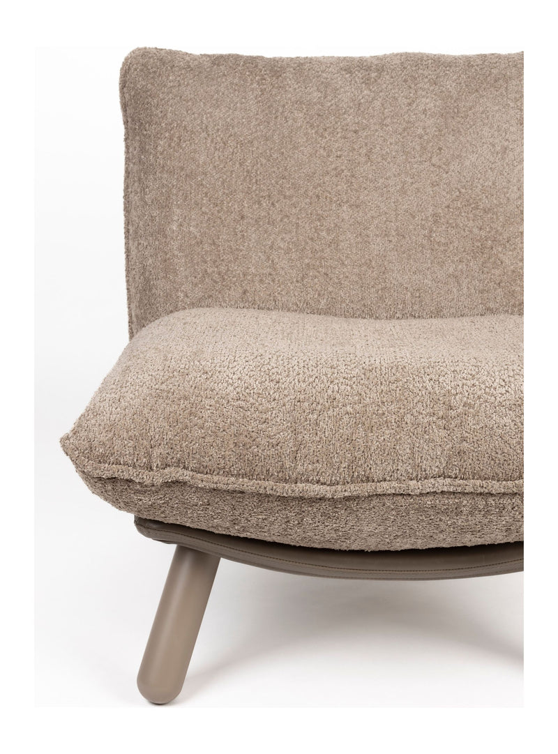 Loungesessel Lazy Sack Soft Beige mit Teddy-Stoff von Zuiver