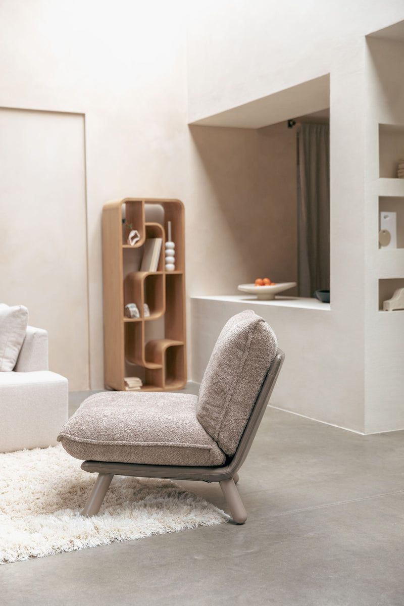 Loungesessel Lazy Sack Soft Beige mit Teddy-Stoff von Zuiver