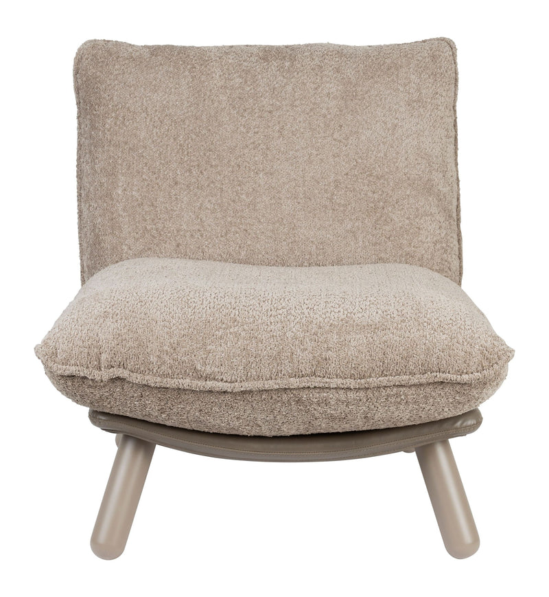 Loungesessel Lazy Sack Soft Beige mit Teddy-Stoff von Zuiver