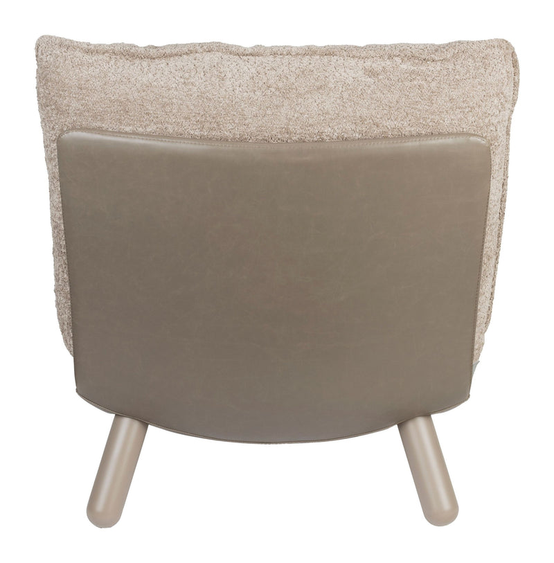 Loungesessel Lazy Sack Soft Beige mit Teddy-Stoff von Zuiver