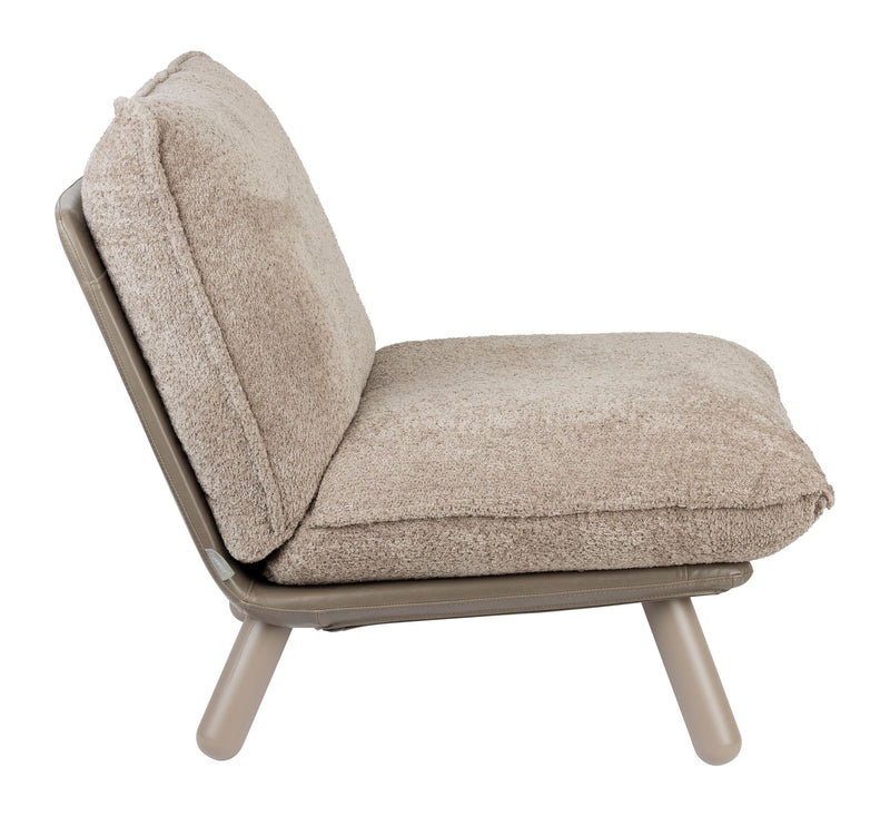 Loungesessel Lazy Sack Soft Beige mit Teddy-Stoff von Zuiver