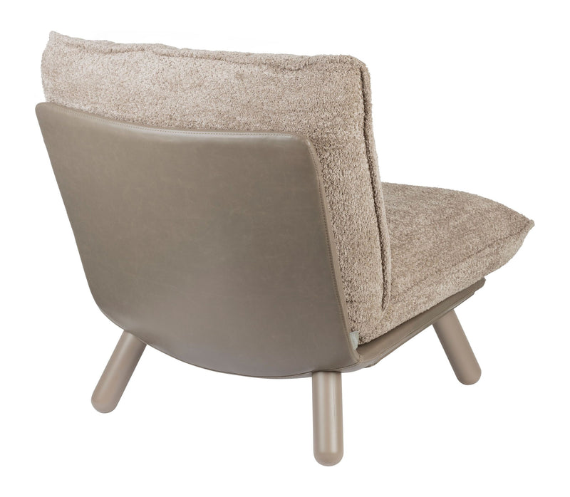 Loungesessel Lazy Sack Soft Beige mit Teddy-Stoff von Zuiver