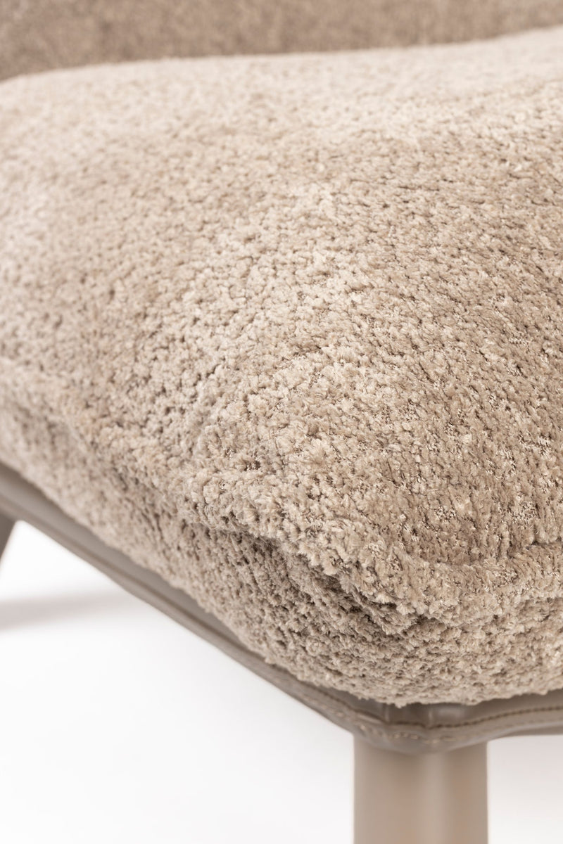 Loungesessel Lazy Sack Soft Beige mit Teddy-Stoff von Zuiver
